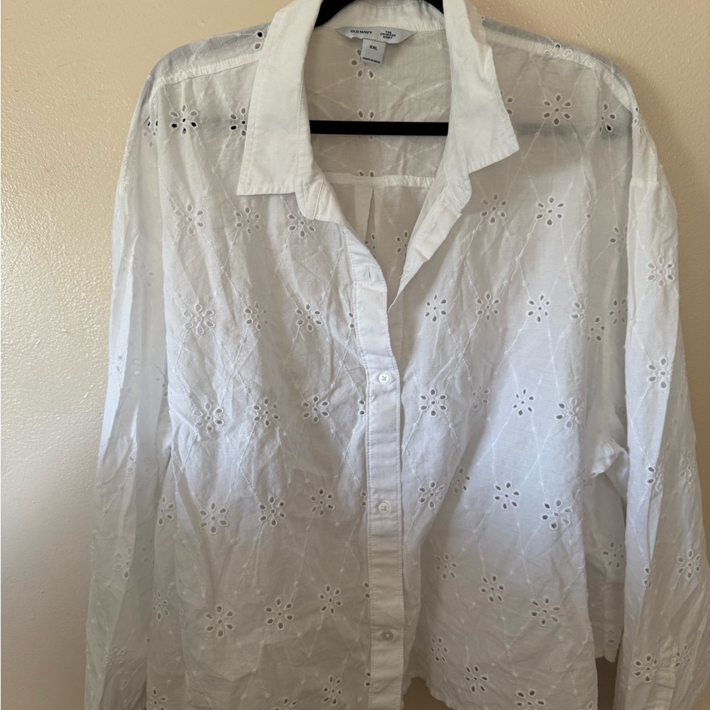OLD NAVY | XXL | white eyelet